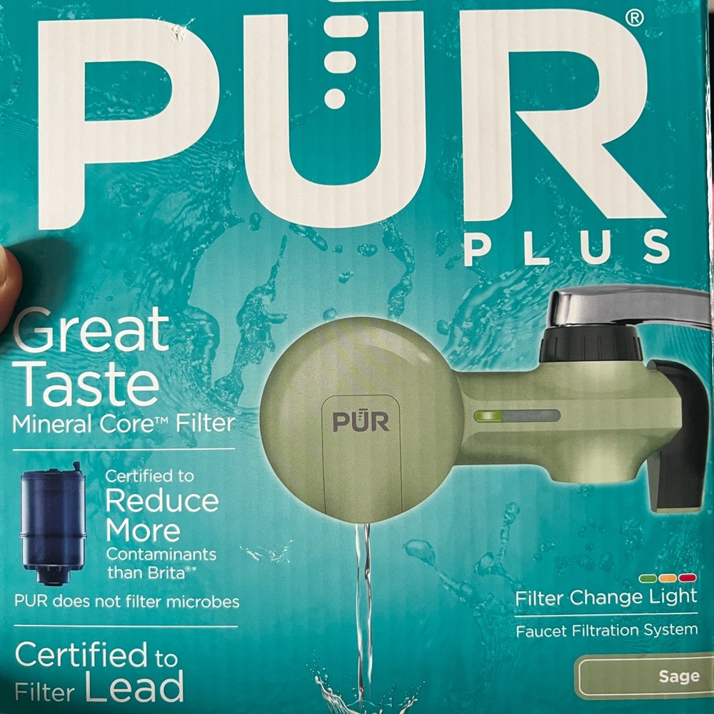 Brand new water filter PUR in sage color with the box